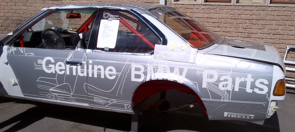 The x-ray BMW Genuine Parts livery is airbrushed onto the body The x-ray BMW Genuine Parts livery is airbrushed onto the body